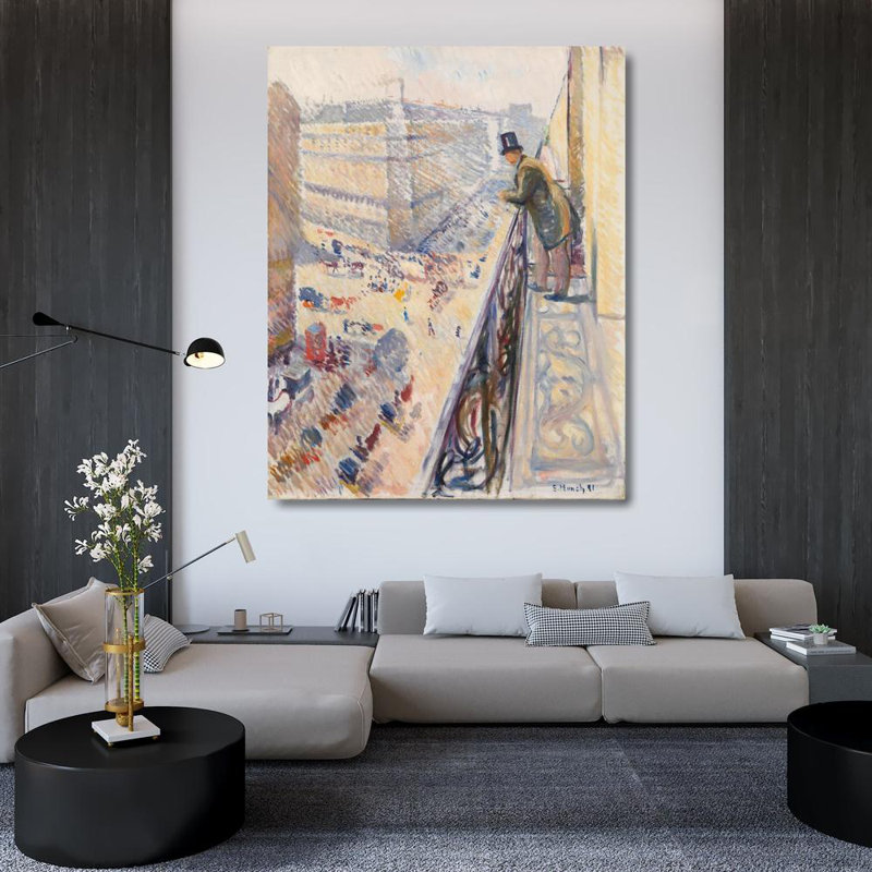"Rue Lafayette" par Edvard Munch - Toile tendue avec châssis, H 48 po x l 33 po