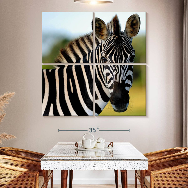 Brampt Staring Zebra, 50" H x 50" W