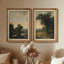 «Moody Forest Horizon Deep Atmospherique», ensemble de 2 reproductions d'art encadrées de qualité supérieure sur papier 26 po x 36 po-1820290864