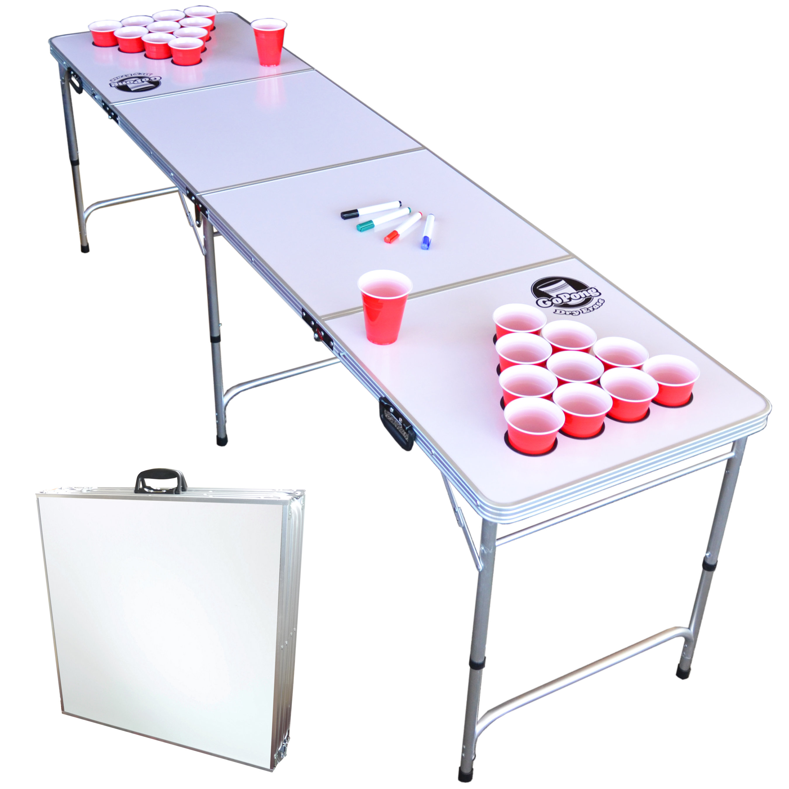 GoPong 8-Foot Customizable Dry-Erase Beer Pong Set &amp; Reviews | Wayfair