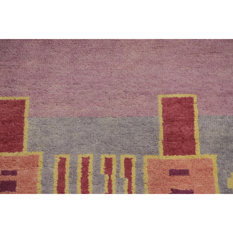 Geometric Oriental Vegetable Dye Area Rug 8x13