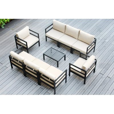 Javarne 7 - Person Outdoor Seating Group with Cushions by Latitude Run