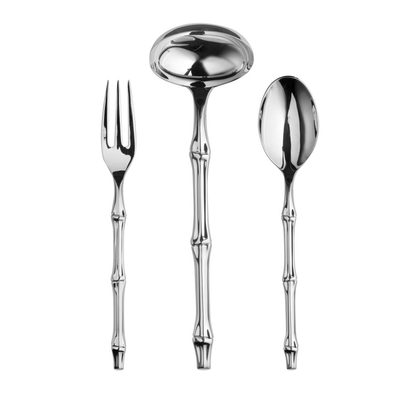 Bali 3 Piece Stainless Steel Hostess Set