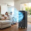 Refroidisseur d'air par évaporation réservoir de 3,2 gallons 60 ventilateur oscillant 3 en 1 refroidisseur de marais portable avec humidificateur 3 modes 3 vitesses avec minuterie 12H pour le bureau à domicile noir