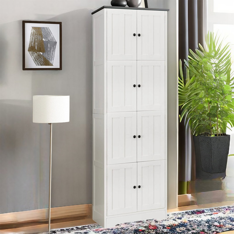 Armoire à linge autoportante Arimentha, Blanc