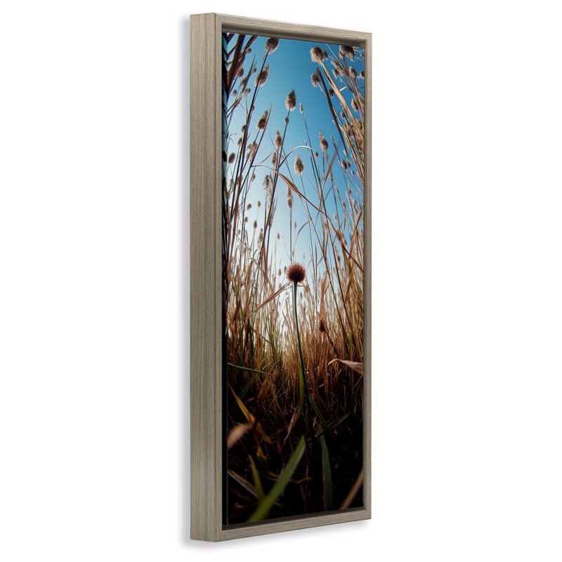 Cadre flottant Daydream Botanical Meadow, design par Decent Exposures, H 25 po x l 11 po, Cadre flottant orme Montalcino