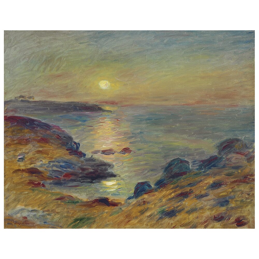 Leinwandbild Sonnenuntergang bei Douarnenez von Pierre Auguste Renoir