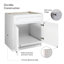 Armoire de cuisine avec base d'évier de style shaker non assemblé Brookings par Design House, blanc-1217516773