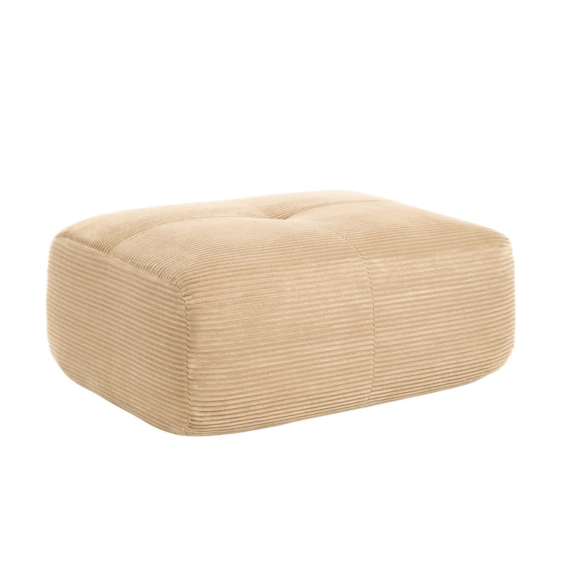Velours côtelé de chameau et coin avec coussins, aucun assemblage requis, accoudoir incurvé, ergonomique multi-angle réglable, siège en éponge haute résilience 32D, siège et repose-pieds élargis, profondeur de 36,75 po,