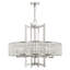Lustre géométrique unique à 8 lumières avec accents de cristal Belisle-1801553464