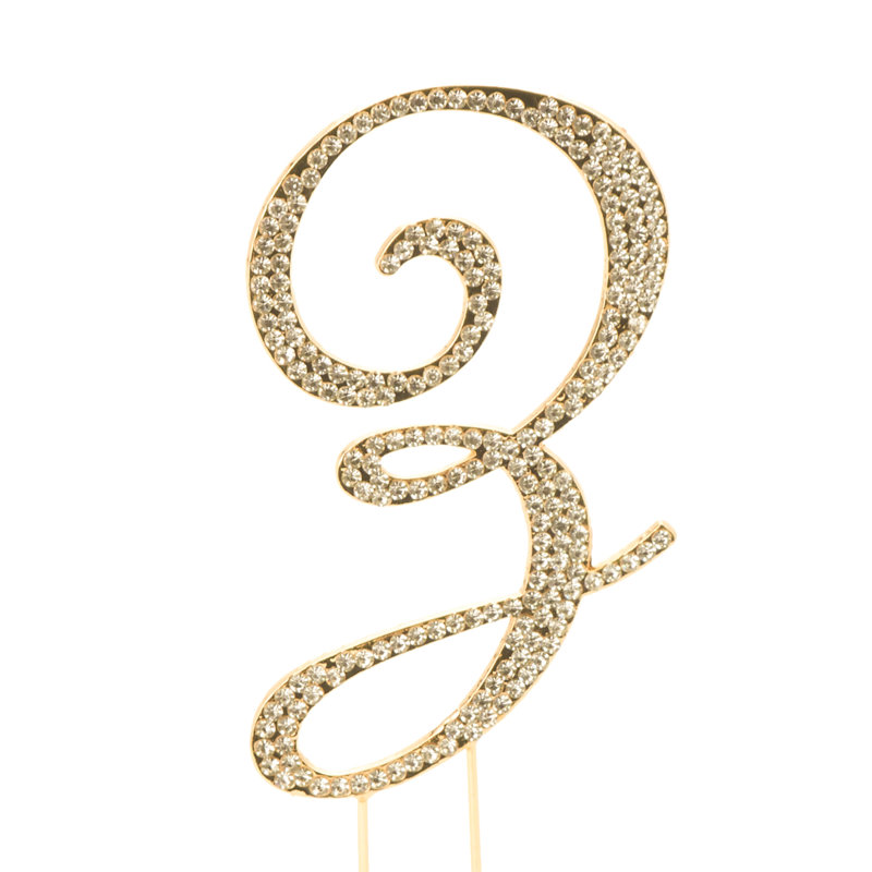 Birthday Cake Topper, Gold