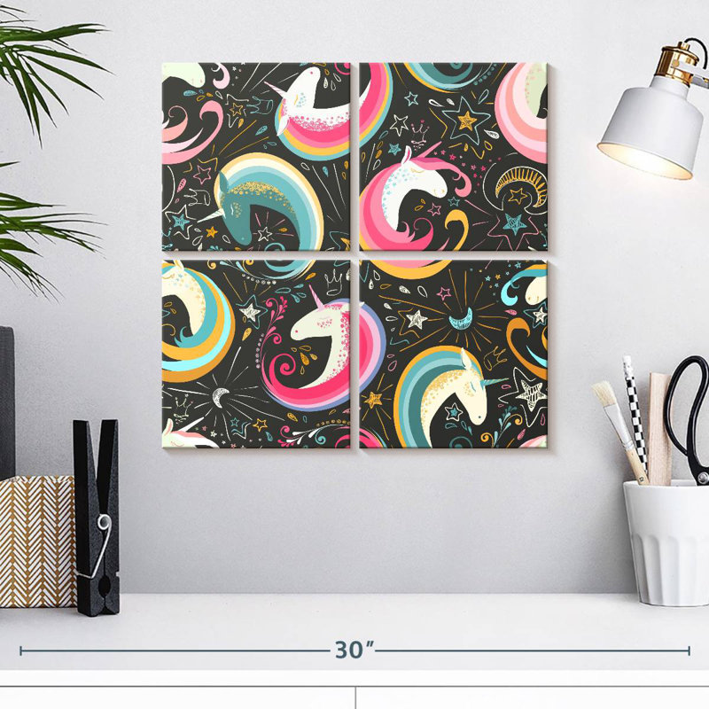 Motif de licorne Ashelle, H 18 po x l 18 po