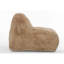 Brown Armless Faux Fur Gaming Bean Bag Chair