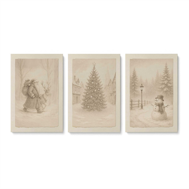 Voyage de Noël, impressions sur toile, Toile tendue, Toile tendue, H 18 po x l 36 po