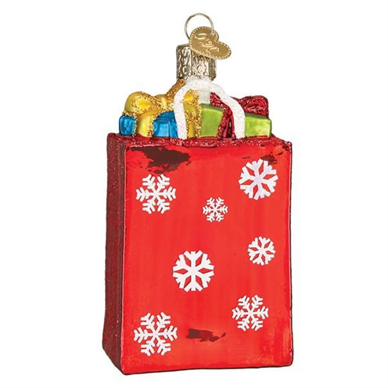 Ornement figurine suspendu sac magasiner des fêtes
