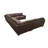 Oversized U-Shaped Brown Geniune Leather Match Sectional Sofa With Deep Seating & Modern Track Arms-335884295