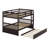 Full Over Full Rubber Wood Bunk Bed – Twin-Size Trundle, Ladder, Guardrails & Convertible To 2 Full Beds-1791343149