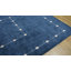 Tapis écologiques en laine nouée à la main Manns - Rectangle | Tapis bleu antidérapant fait à la main de conception bleue à motif géométrique moderne pour le salon-21146722
