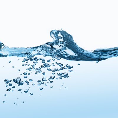 Water Wave on Blue 1 Piece Wrapped Canvas Wall Art
