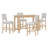 5-Piece Counter Height Dining Table With 4 Chairs