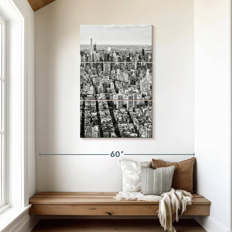 Sirci Manhattan Cityscape BW, H 45 po x l 28 po