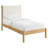 Olea Channel Tufted Boucle Solid Wood Platform Bed-105697897-105697896