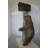 Bear beside a Tree with Mailbox Bronze Statue -  Size: 19"L x 20"W x 50"H. 