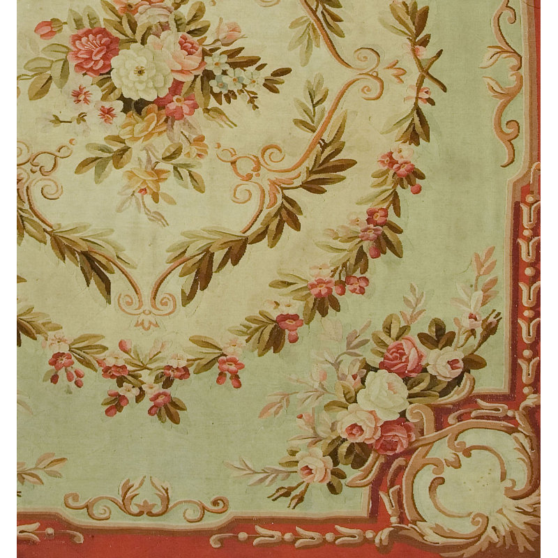 Tapis antique français Aubusson