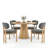 Mid Century Wooden Round Pedestal Dining Table Sets-938776558-938776559-922750558