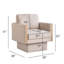 Chaise d'appoint rembourrée moderne avec accoudoirs en bois-1715856619