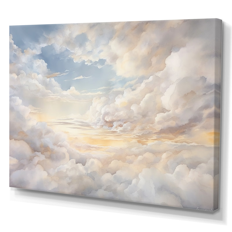 «Clouds Charm In Winter», reproduction sur toile, H 34 po x l 44 po, Toile tendue