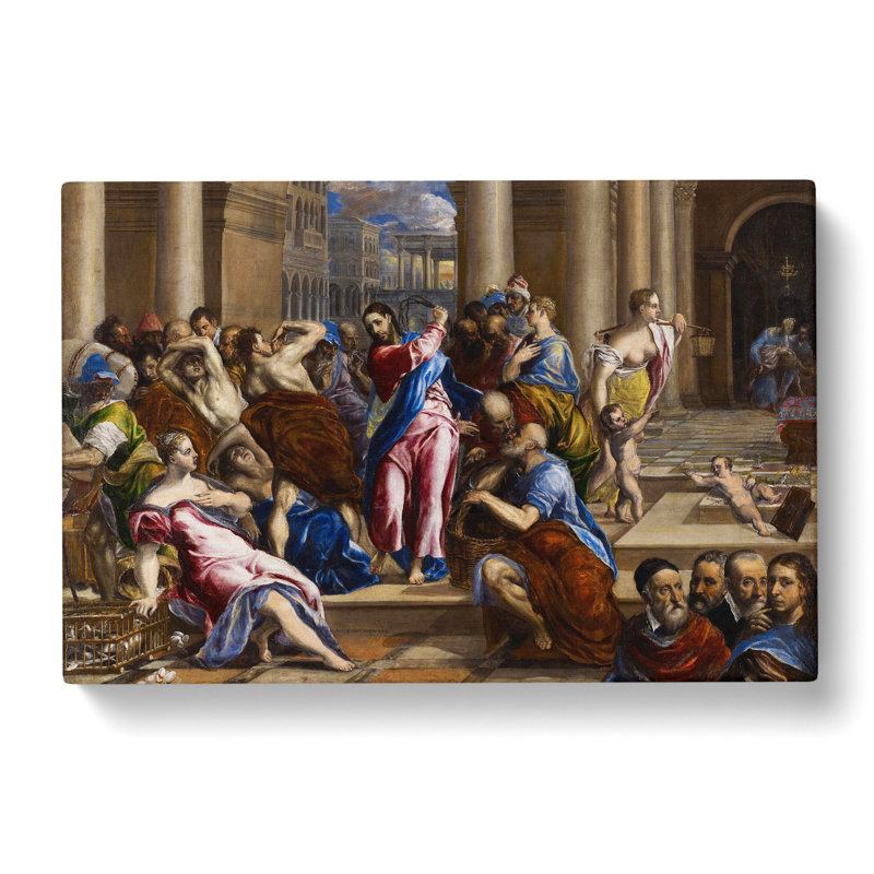 Christ Driving The Money Changers by El Greco - Wrapped Canvas Painting, 40cm H x 60cm W x 3cm D