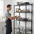 5-Tier Adjustable Heavy-Duty Wire Shelving Units - Rust-Resistant Metal Storage Racks For Kitchen, Garage, Bathroom & Pantry (29.53" D X 13.78" W X 59.06" H)-1478603331-1478603328