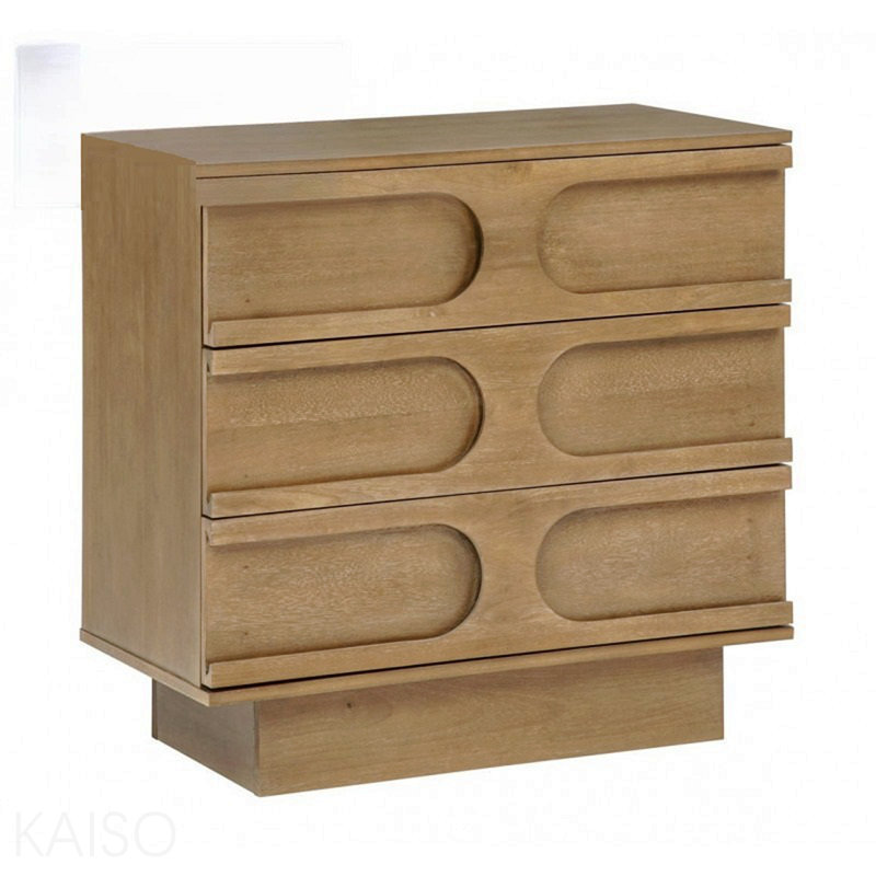 Buffet 1 pièce moderne avec rangement à 3 tiroirs, buffet de salon en bois, brun