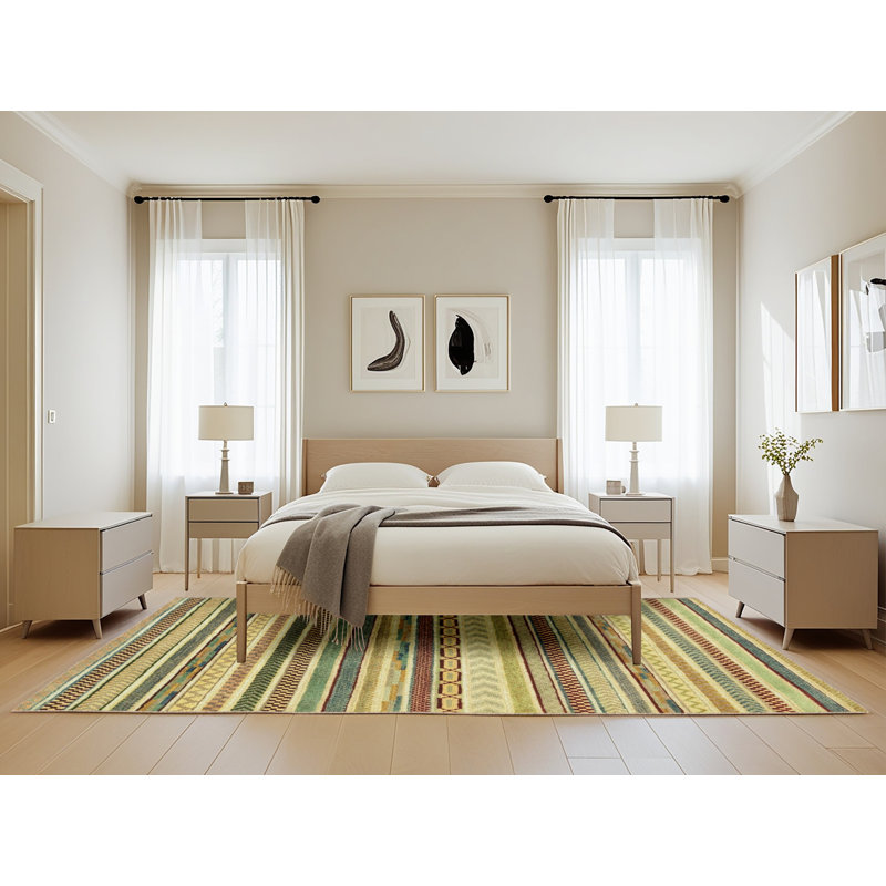 Abstract Indoor Rug, Rectangle 5' x 8'