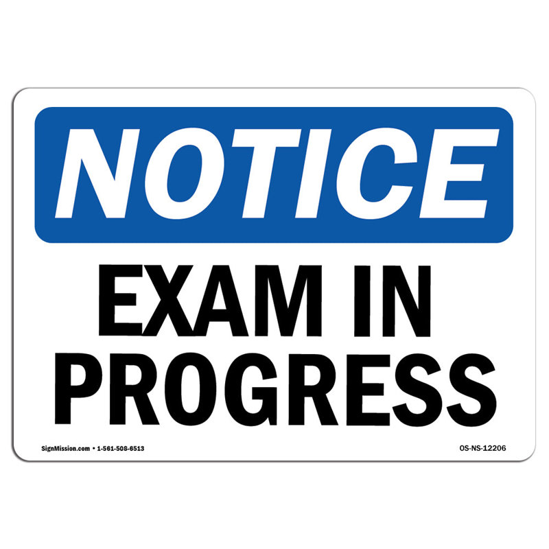 Signe «Examen en cours»