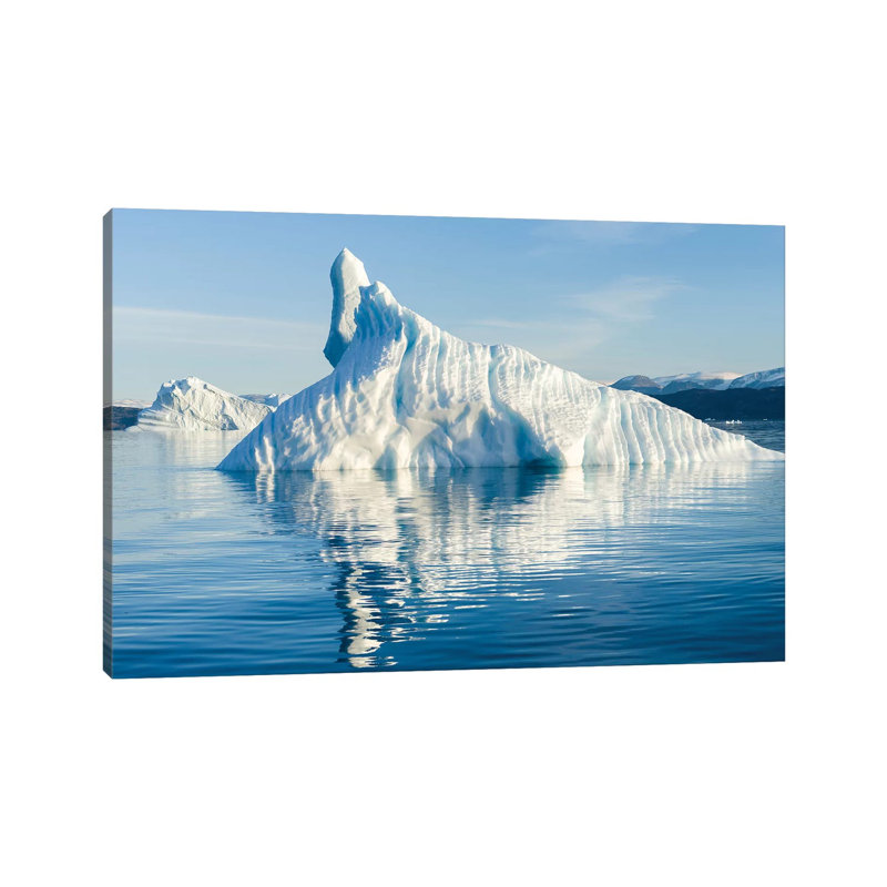 Icebergs In The Uummannaq Fjord System, Northwest Greenland, Denmark by Martin Zwick - Wrapped Canvas Print