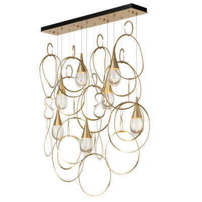 Luminaire suspendu linéaire 7 lumières Bridgeman