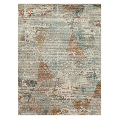 Attlee Grey Modern Abstract Geometric Area Rug