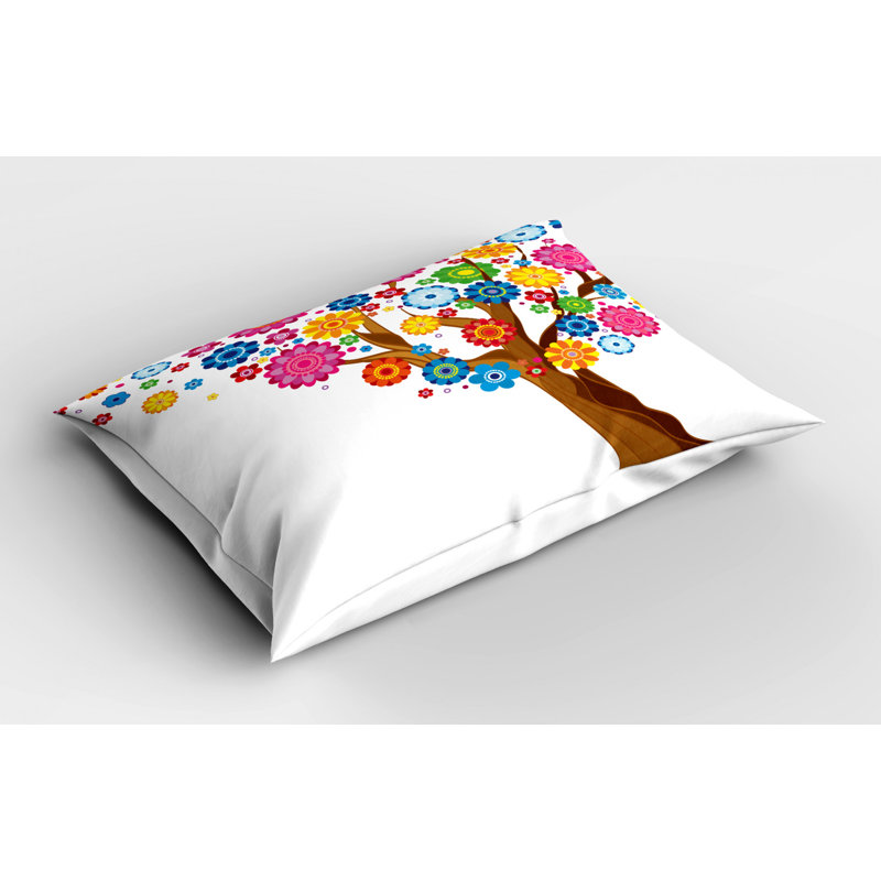 Spring Polyester Floral Sham Set, Twin