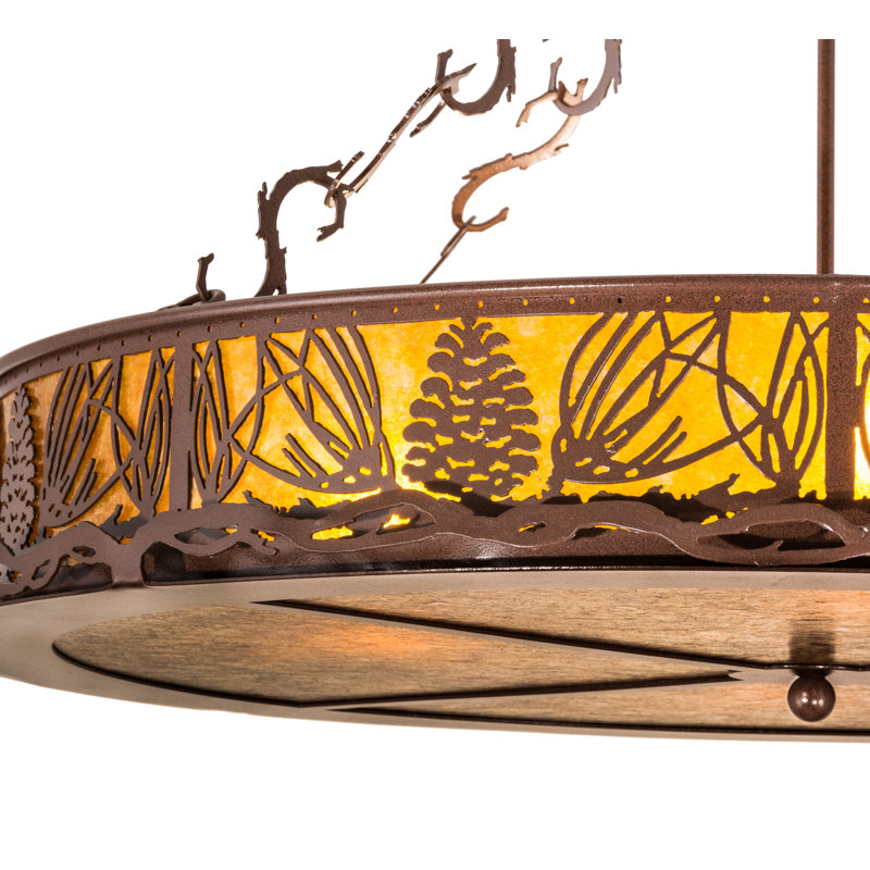 Plafonnier semi-encastré 36 po 4 lumières
