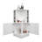 42" Tall Corner Bar Cabinet - White Modern With 8 Bottle And Double Door Storage Living Room 43" Wine-695514027