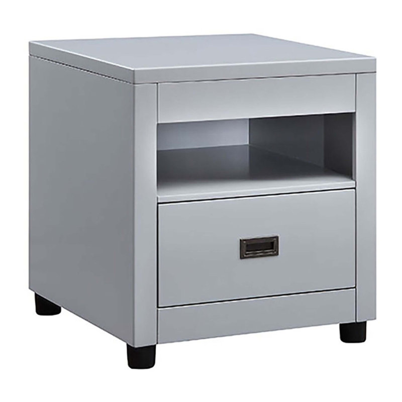 Dove Grey Storage End Table