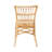 Modern Bohemian Natural Rattan Dining Chair with Crisscross Base