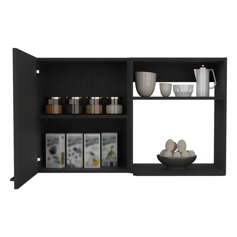 Armoire murale de cuisine, Bussolengo, noir, largeur x 39,3