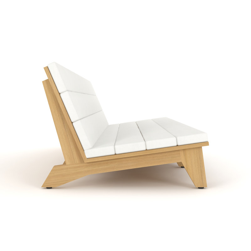 Canapé 85,8 po en teck de qualité supérieure avec coussins Sunbelievable ™ et mousse à séchage rapide, entièrement assemblé (gris brume de mer)