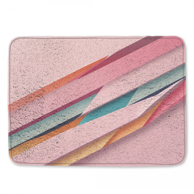 Tapis de bain abstrait en couches