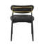 Ensemble de 2 chaises d'appoint en tissu noir et finition noire Jaramillo
