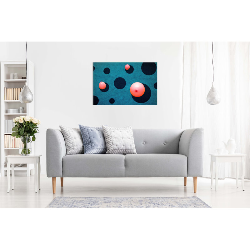 Abstract Pastel Pink Balloons - Wrapped Canvas Print, 41cm H x 61cm W x 1.8cm D