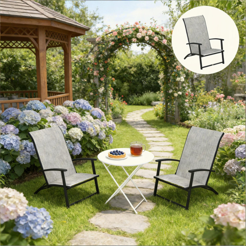 Ensemble de 2 chaises d'extérieur pliantes